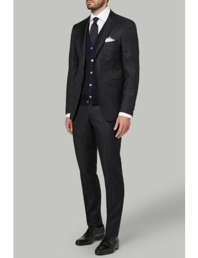 Veste Bleu Marine En Laine Stretch