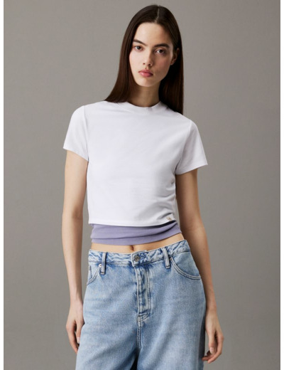 T-SHIRT COURT À MANCHES COURTES CLEAN CROPPED