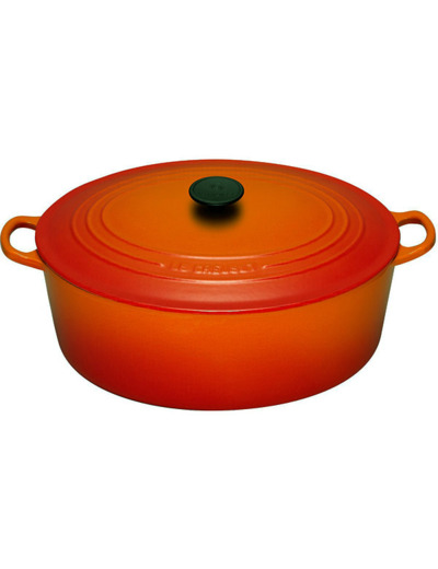 Cocotte ovale 35cm en fonte émaillée volcanique