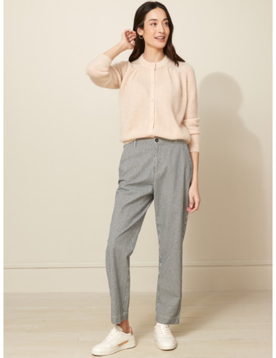 CARDIGAN MOHAIR PLISSE