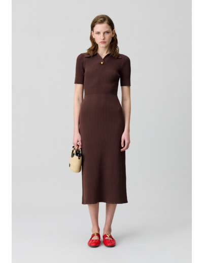 Robe mi-longue en maille