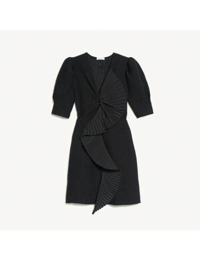 Robe courte avec volant  plissé
