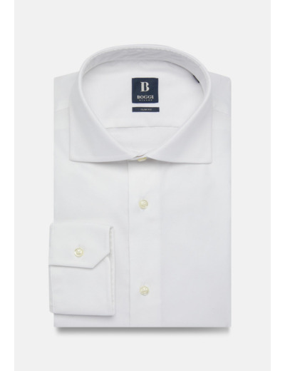Pin Point Stretch Cotton Windsor Collar Slim Fit