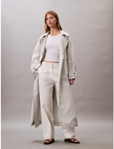 PANTALONS PLEATS EN COTON CHINO