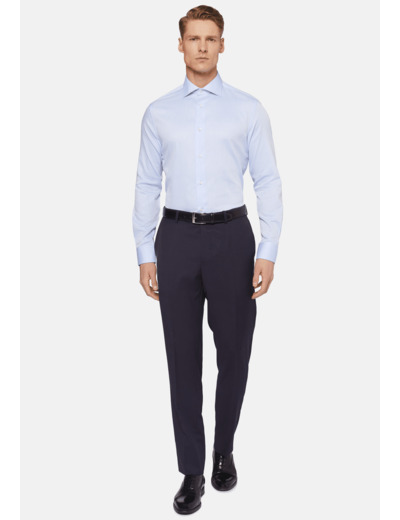 Chemise Dobby à Col Windsor