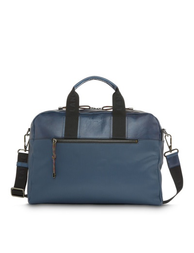 JIMMY CUIR LISSE / CUIR EMBOSSE - Porte-Document Homme - Bleu Petrole