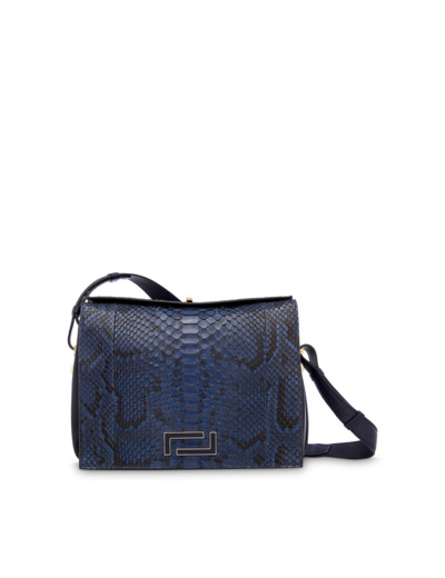 Pia de Lancel - Sac Porte Epaule Exotique - Bleu Petrole