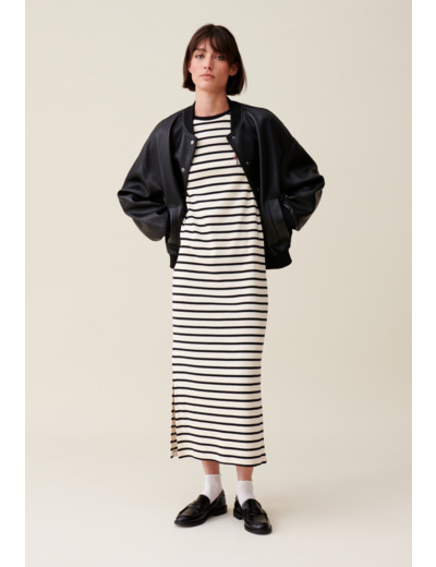 Robe Jean Toto rayée midi