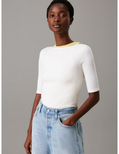 TOP RIB MODAL AVEC DOS EN COUPE SCOOP