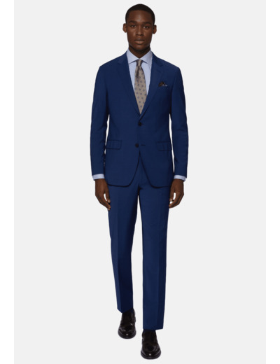 Costume Bleu Microfantaisie en Laine