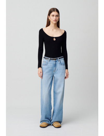 Top manches longues maille fine