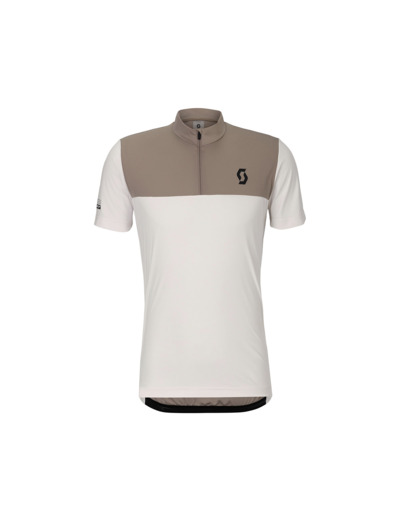 Maillot manches courtes Homme ENDURANCE LT Coton Blanc/Beige