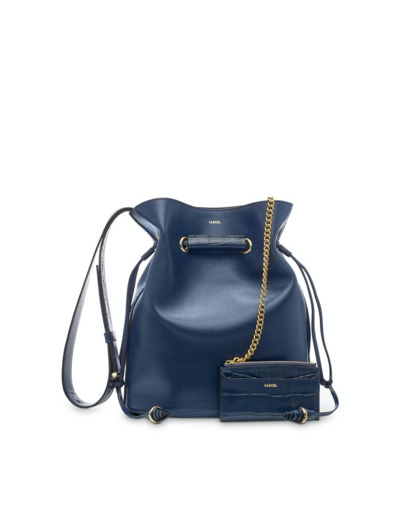 Le Huit de Lancel - Sac seau - Grand modèle - Bleu Petrole