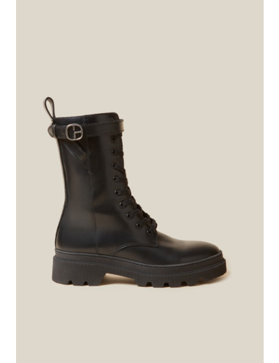 Bottines hautes rangers cuir