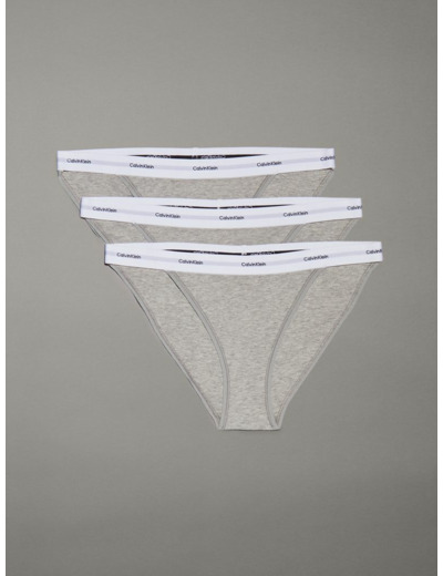 CULOTTE BIKINI EN COTON ÉLASTIQUE RIB - PACK DE 3