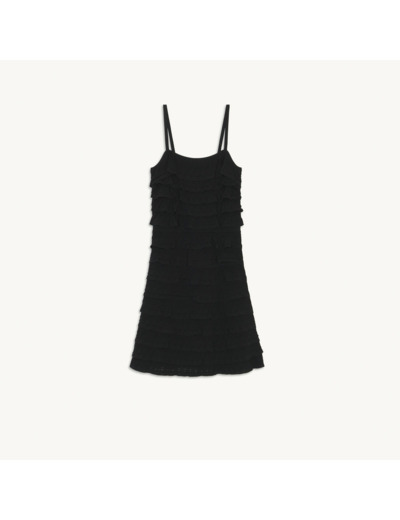 Robe en maille volantée