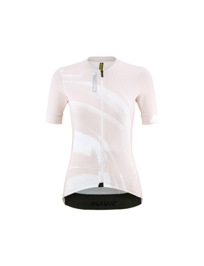 Maillot manches courtes Femme AKSIUM GRAPHIC Rose/Blanc